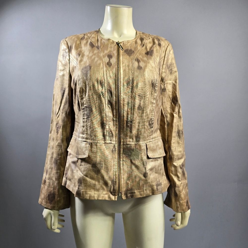 Chico's Multicolor Patterned Blazer R10